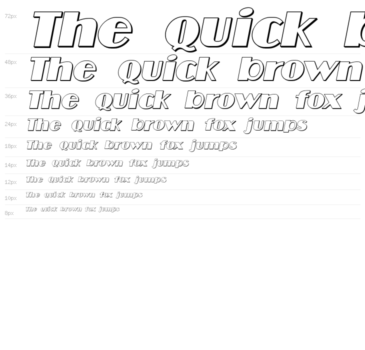 Aafia 3D Italic Waterfall