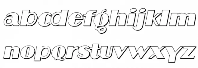 Aafia 3D Italic Polices MINUSCULES