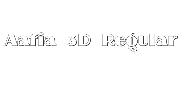 Aafia 3D Regular Logo
