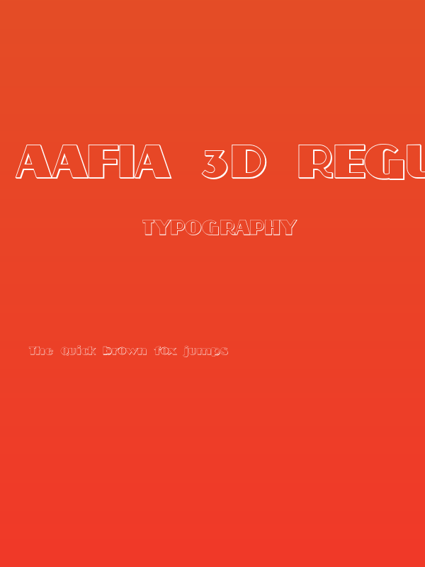 Aafia 3D Regular Poster