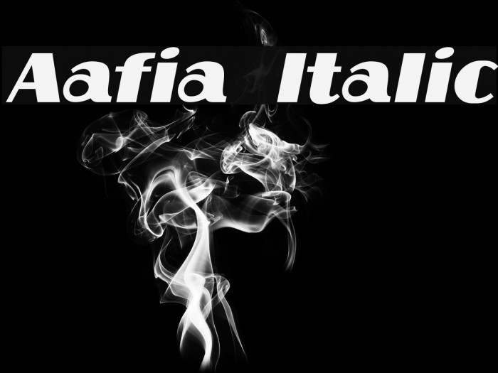 Aafia Italic Font examples