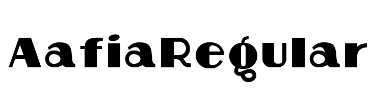 Aafia Regular फ़ॉन्ट