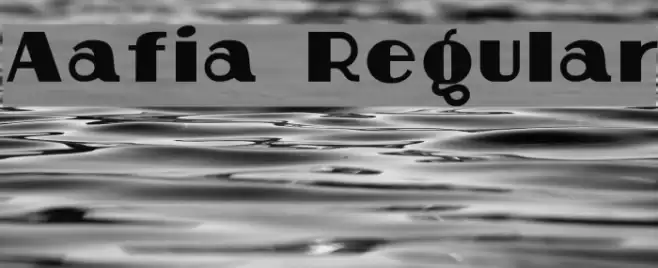 Aafia Regular Font examples