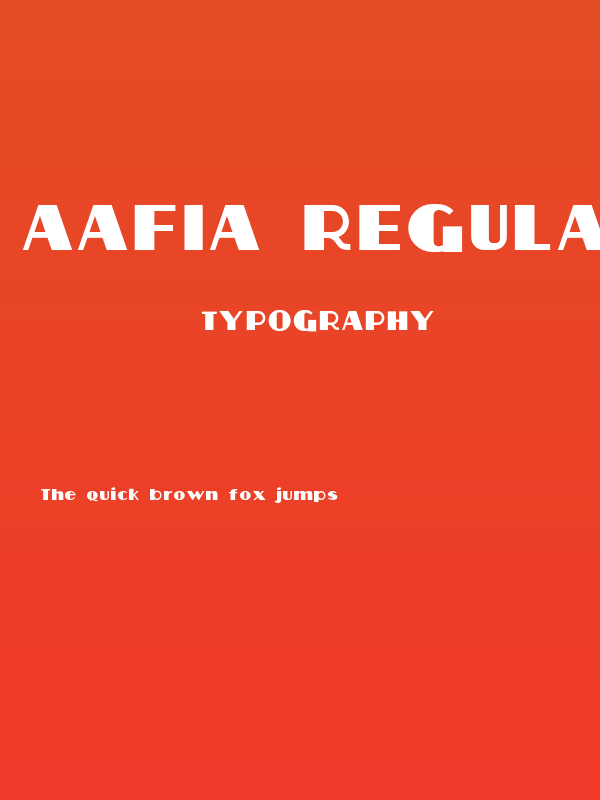 Aafia Regular Poster