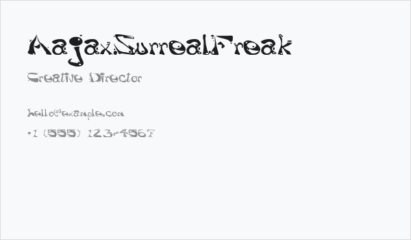 AajaxSurrealFreak Business Card