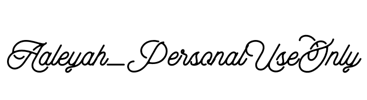 Aaleyah_PersonalUseOnly  नि: शुल्क फ़ॉन्ट्स डाउनलोड