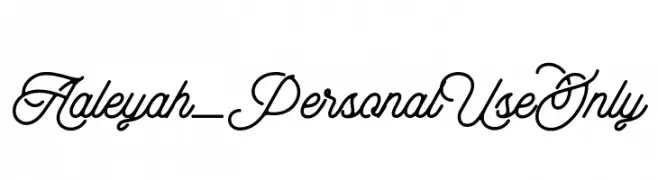 Aaleyah_PersonalUseOnly  フリーフォントのダウンロード