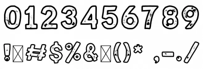 Aalon Line Rough Font Alte caractere