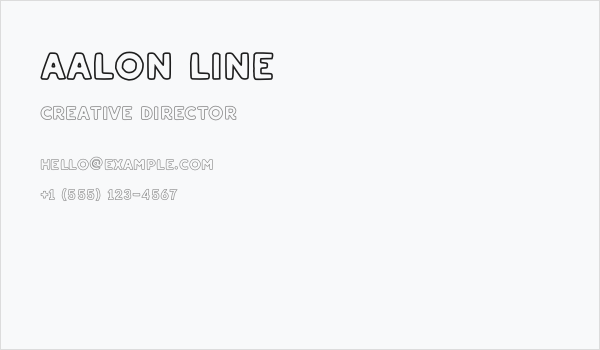Aalon Line Business Card