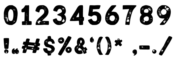 Aalon Rough Font OTHER CHARS