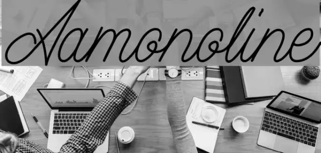 Aamonoline Font examples