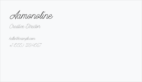 Aamonoline Business Card
