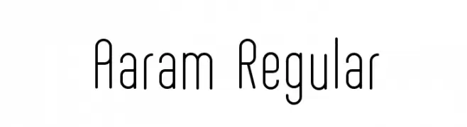 Aaram Regular  नि: शुल्क फ़ॉन्ट्स डाउनलोड