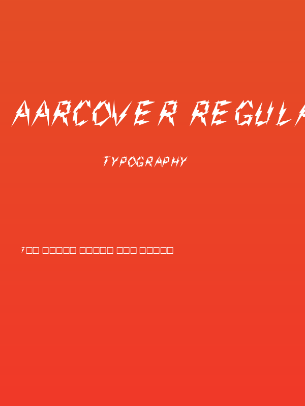 Aarcover Regular Poster