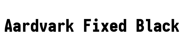 Aardvark Fixed Black  les polices de caractères gratuit tlcharger