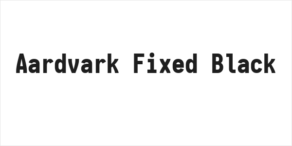 Aardvark Fixed Black Logo