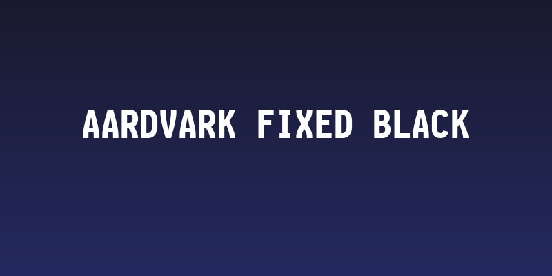 Aardvark Fixed Black Social Header
