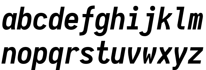 Aardvark Fixed Bold Italic Fuentes MINÚSCULAS