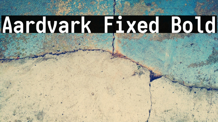 Aardvark Fixed Bold Example 2