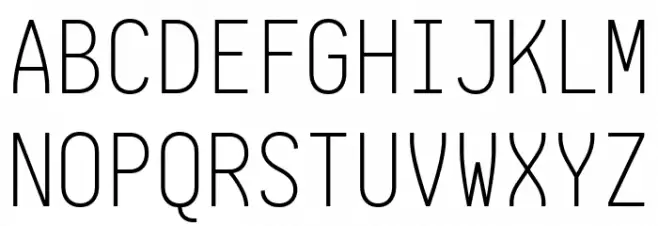 Aardvark Fixed ExtraLight Шрифта ВЕРХНИЙ