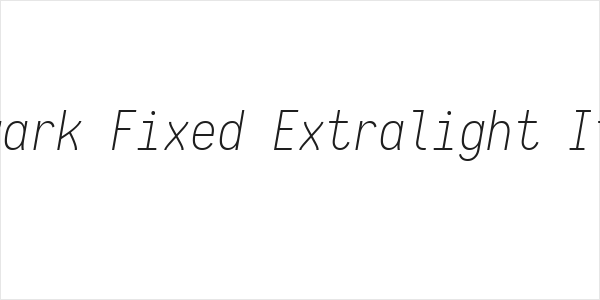 Aardvark Fixed Extralight Italic Logo