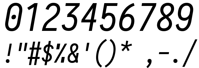 Aardvark Fixed Italic Font OTHER CHARS