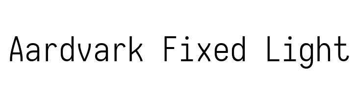 Aardvark Fixed Light  フリーフォントのダウンロード