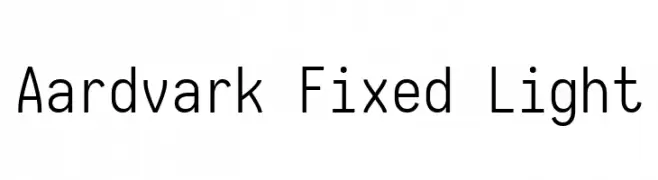 Aardvark Fixed Light  baixar fontes gratis