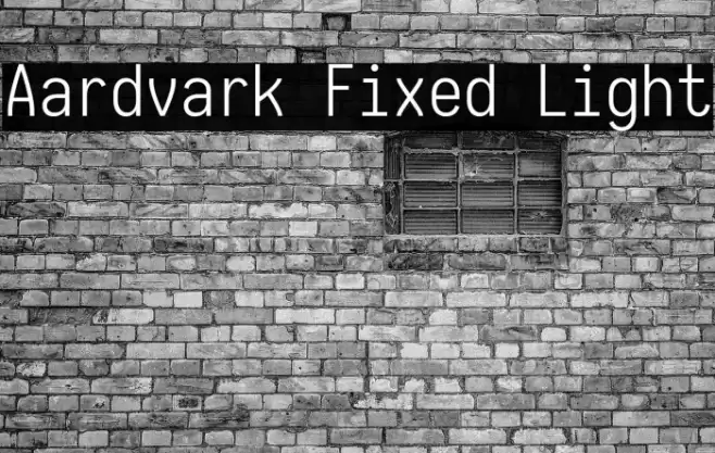 Aardvark Fixed Light Font examples