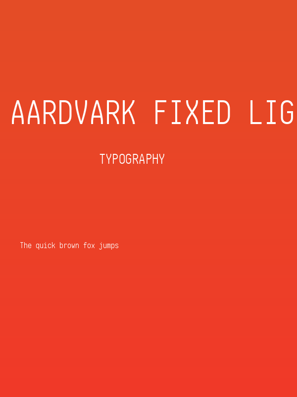 Aardvark Fixed Light Poster