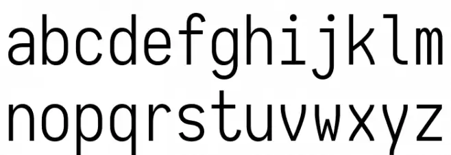 Aardvark Fixed Light Caratteri MINUSCOLO