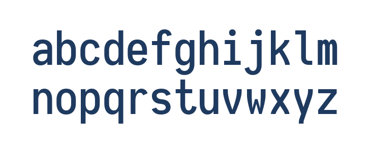 Aardvark Fixed Medium Lowercase