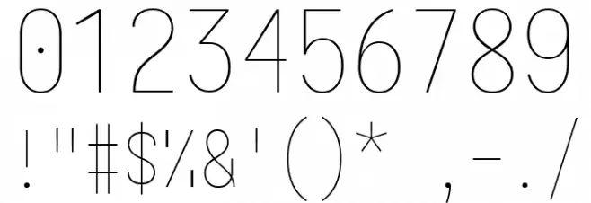 Aardvark Fixed Thin Font OTHER CHARS