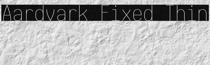 Aardvark Fixed Thin Example 2