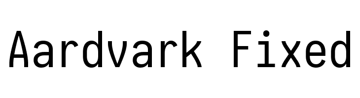 Aardvark Fixed  Free Fonts Download