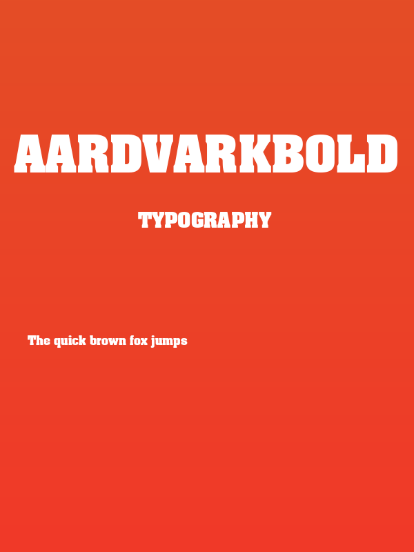 AardvarkBold Poster