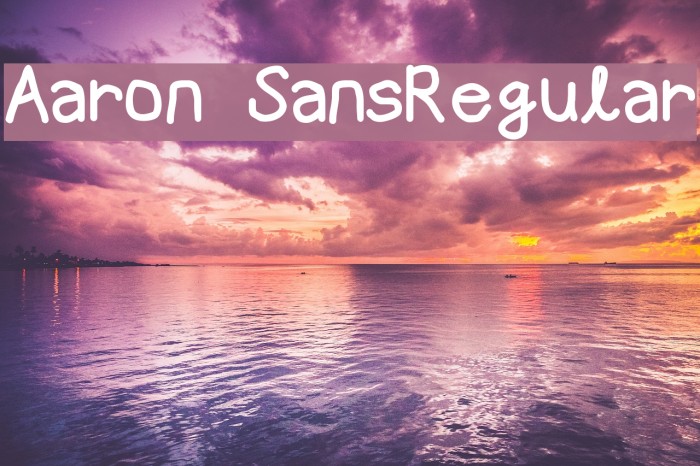 Aaron SansRegular Font examples