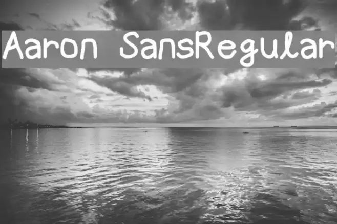 Aaron SansRegular Font examples