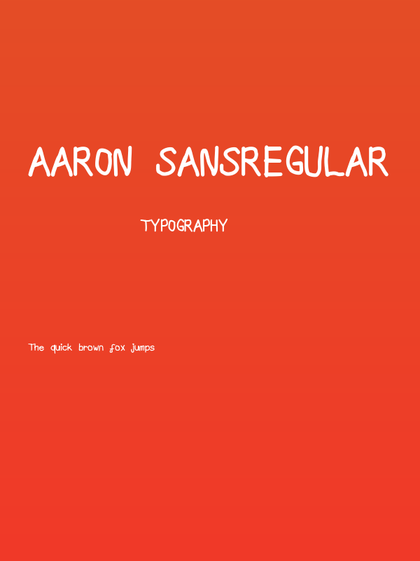 Aaron SansRegular Poster