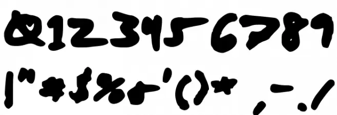 Aaron with a Marker Font OTHER CHARS