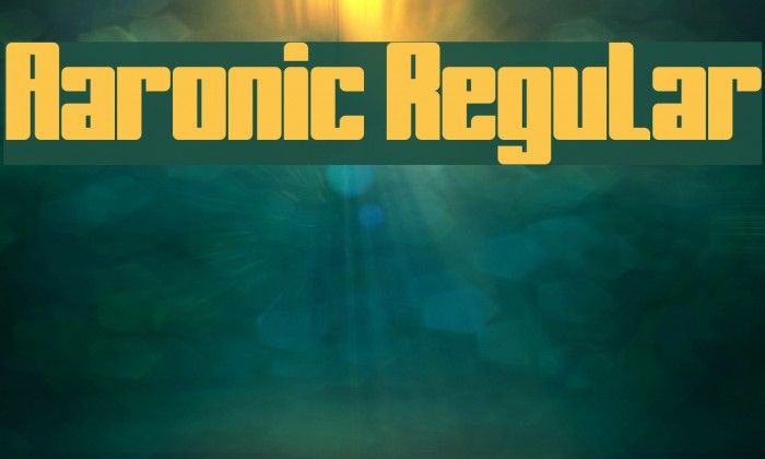 Aaronic Regular Fonte examples