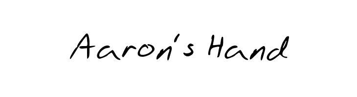 Aaron's Hand Font