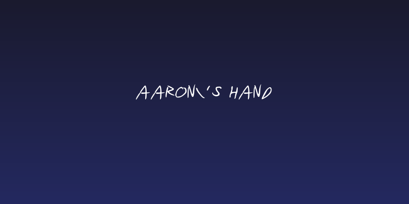 Aaron's Hand Social Header