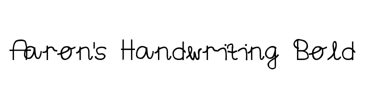 Aaron's Handwriting Bold  免费字体下载