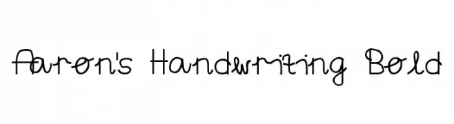 Aaron's Handwriting Bold  les polices de caractères gratuit tlcharger