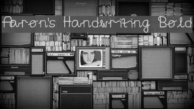 Aaron's Handwriting Bold Font examples