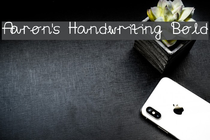 Aaron's Handwriting Bold Example 2
