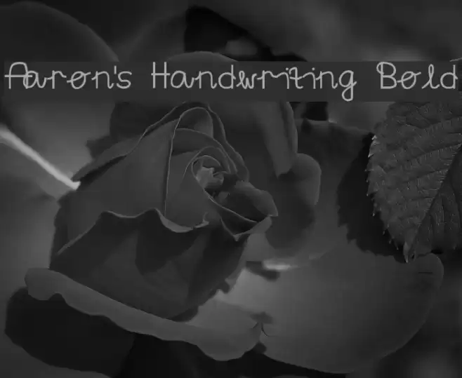 Aaron's Handwriting Bold Font examples