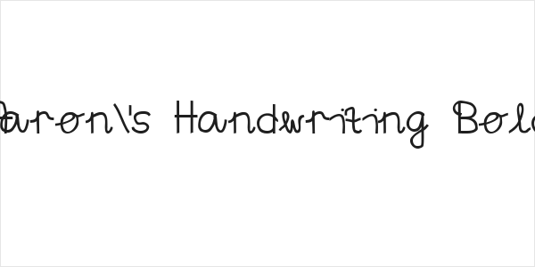 Aaron's Handwriting Bold Logo