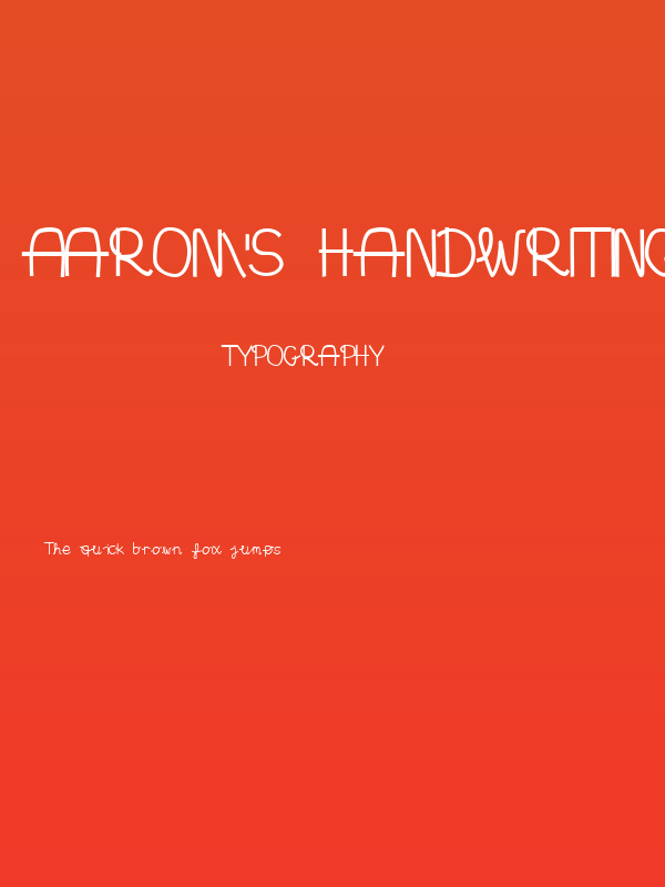 Aaron's Handwriting Bold Poster